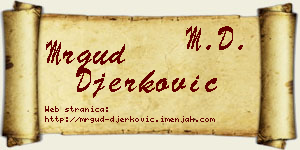 Mrgud Đerković vizit kartica